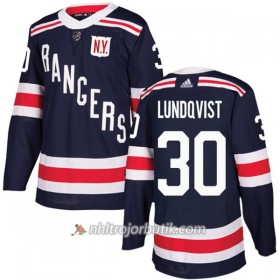 Män Ishockey New York Rangers Tröja Henrik Lundqvist 30 Adidas 2017-2018 Marinblå 2018 Winter Classic Authentic
